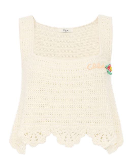 Chloé Natural Cotton Top