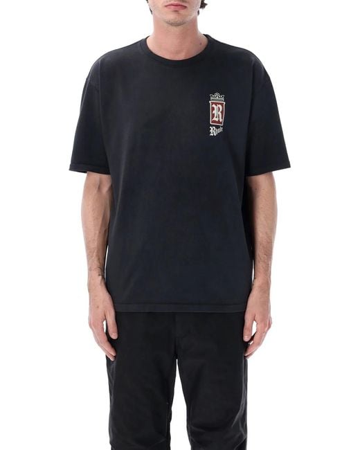 Rhude Black Fumar 91 T-Shirt for men