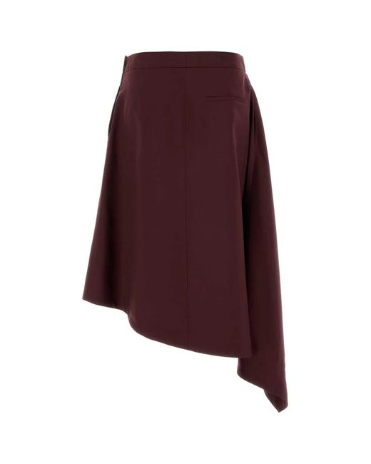 Bottega Veneta Purple Grape Wool Skirt