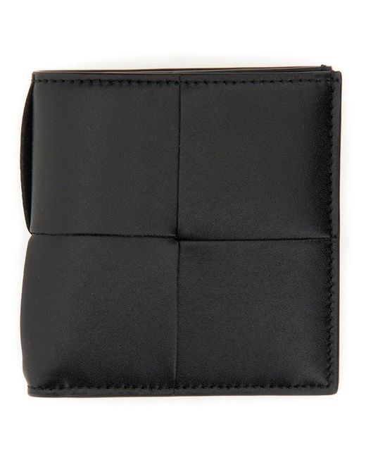 Bottega Veneta Black Bi-Fold Cassette Wallet for men