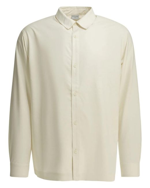 Houdini Sportswear White Simbio Base Shirt Recycled Polyester Casual Shirt for men