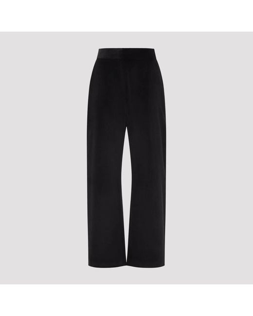 Studio Nicholson Black Espresso Grange Relaxed Curved Leg Trousers