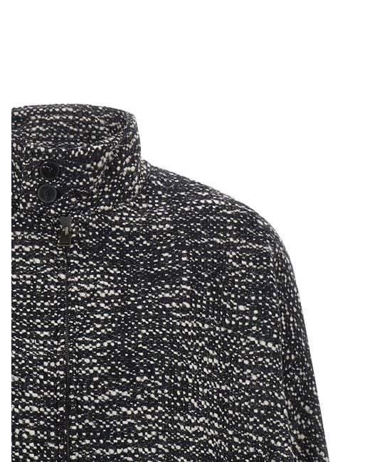 DARKPARK Gray 'Lee' Bouclé Wool Bomber Jacket