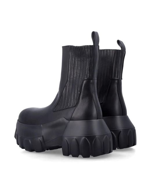 Rick Owens Blue Beatle Mega Tractor Boots for men