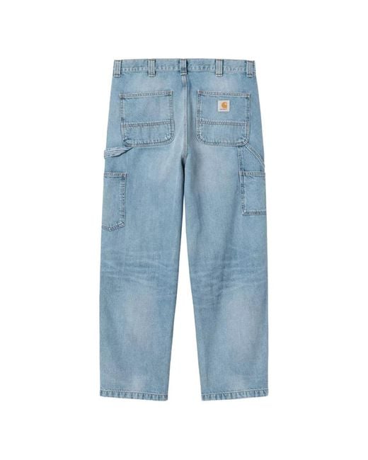 Carhartt Blue Denim Cotton Jeans for men