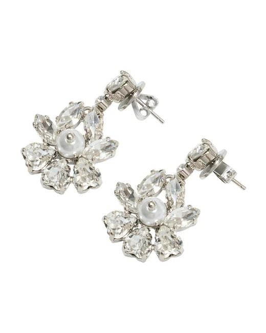 Simone Rocha Metallic Heartbloom Drop Earrings