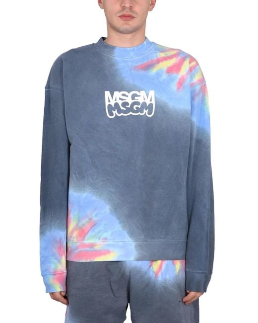 MSGM Blue Sweatshirt X Butter Studio for men