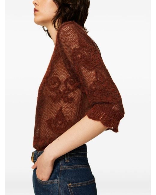 Twinset Brown Wool Sweater