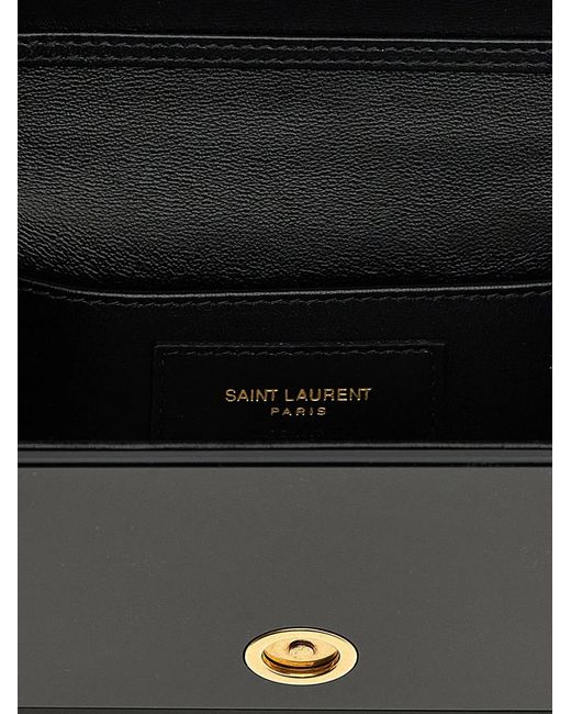 Saint Laurent Black 'Minaudiã¨Re Vicky' Crossbody Bag