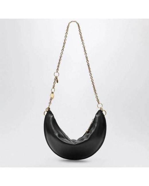 Chloé Black Half Moon Bag Chain Logo