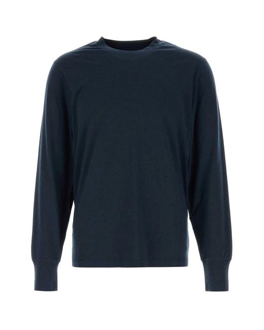 Tom Ford Blue Lyocell Cotton Ls Crew Neck for men