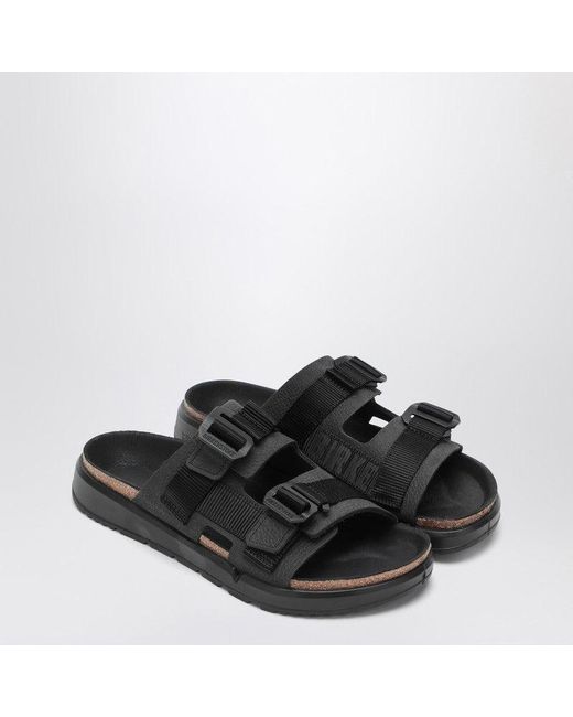 Birkenstock Black Shinjuku Leather And Textile Slipper for men