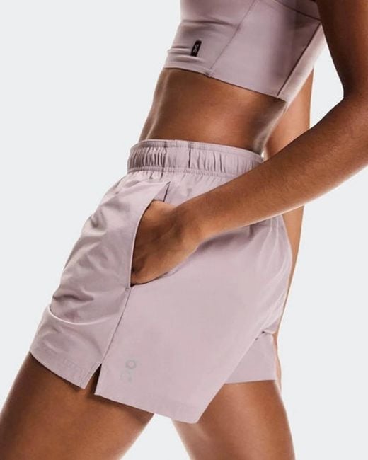 On Shoes Purple 3 Core Shorts