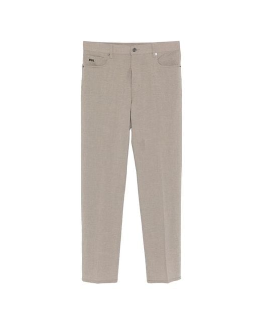 Emporio Armani Gray Polyester Pockets Pants