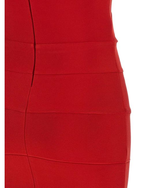 ROTATE BIRGER CHRISTENSEN Red Rotate Birger Christensen Crossed Band Dress
