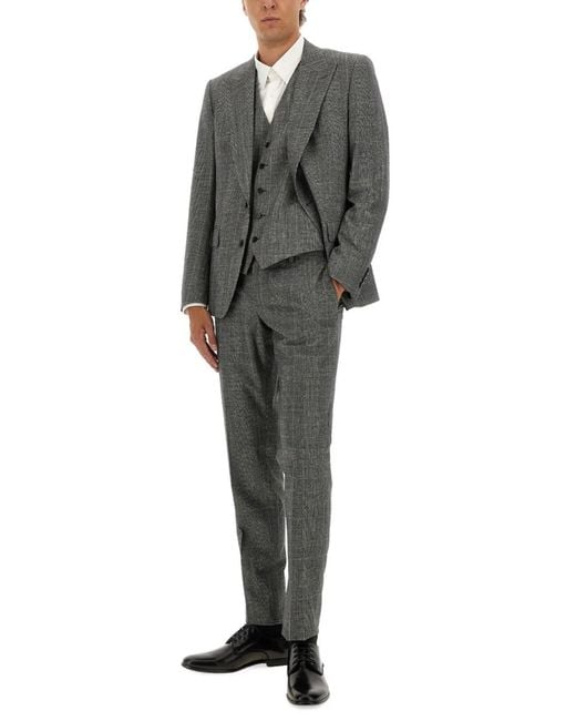 Dolce & Gabbana Gray Dolce & Gabbana Virgin Wool Suit for men