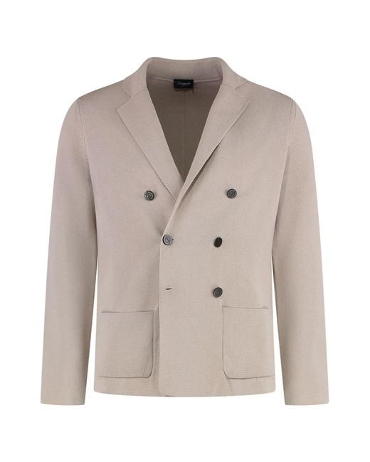 Drumohr Natural Knitted Cotton Blazer for men