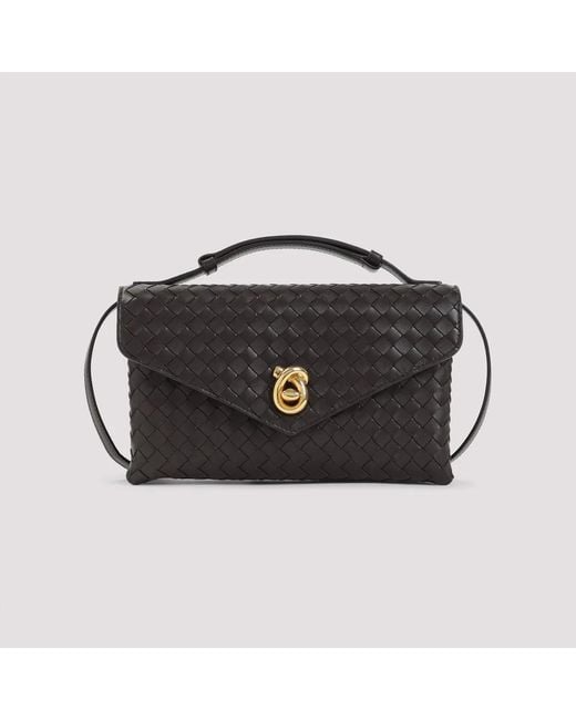 Bottega Veneta Black Knot Lock Leather Crossbody Bag