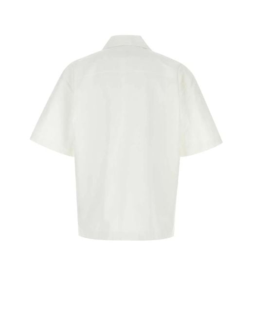 Bottega Veneta White Short Sleeve Shirt for men