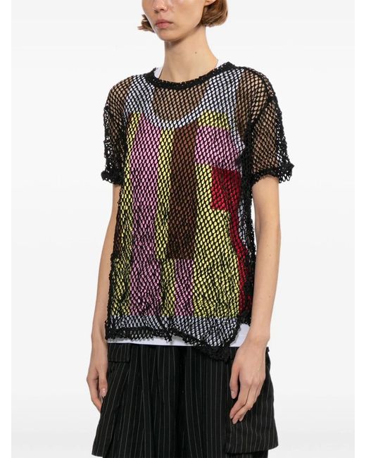 Comme des Garçons Black Open-Knit T-Shirt