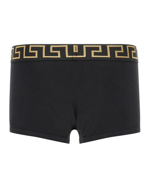 Versace Black 2-Pack Boxer Trunk 'Greca' Pattern for men