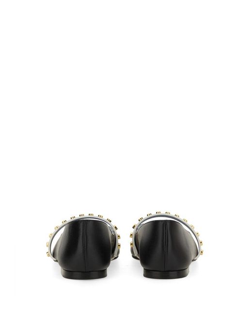 McQueen Blue Lamb Flats