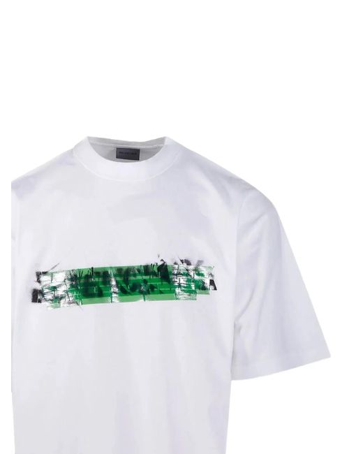 Balenciaga White Medium Fit T-Shirt for men