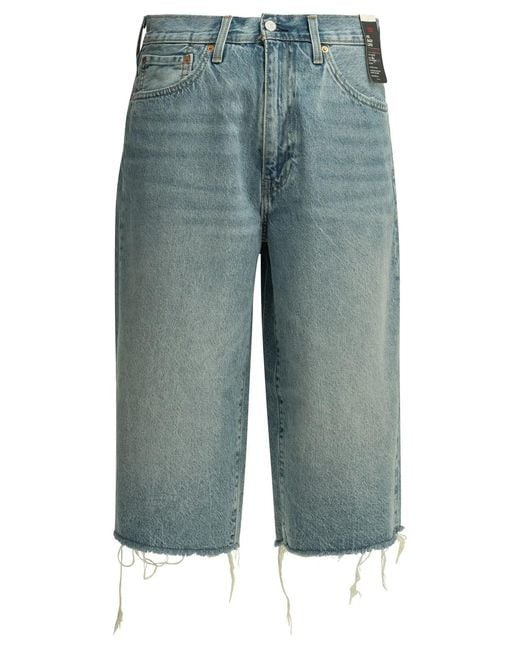 Levi's Blue "478 Baggy Capri" Wide Leg Jeans for men