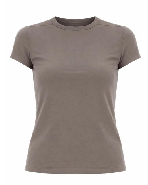Rick Owens Gray Cotton T-Shirt