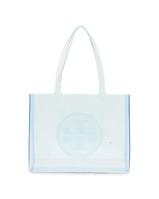 Tory Burch Blue Ella Small Tote Bag