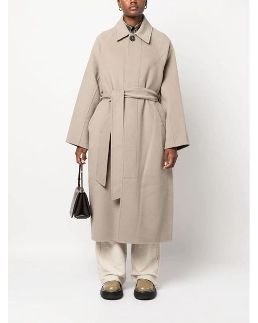 AMI Natural Belted Coat