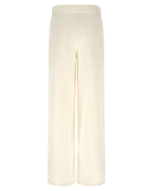 Twinset White Twin Set Wide Leg Jeans