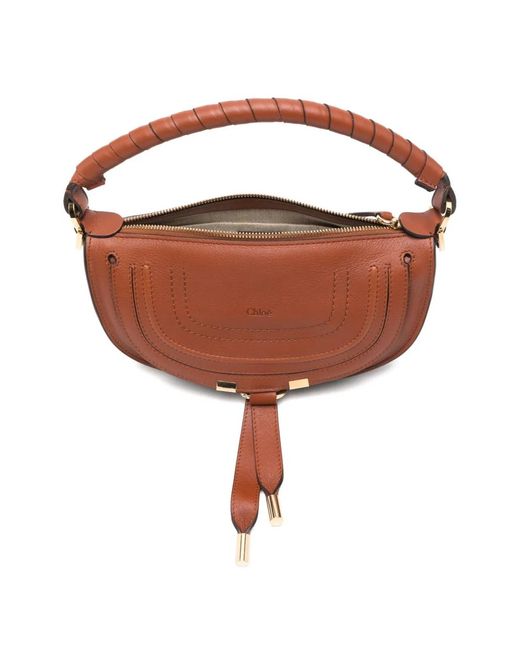 Chloé Brown Mini Marcie Shoulder Bag