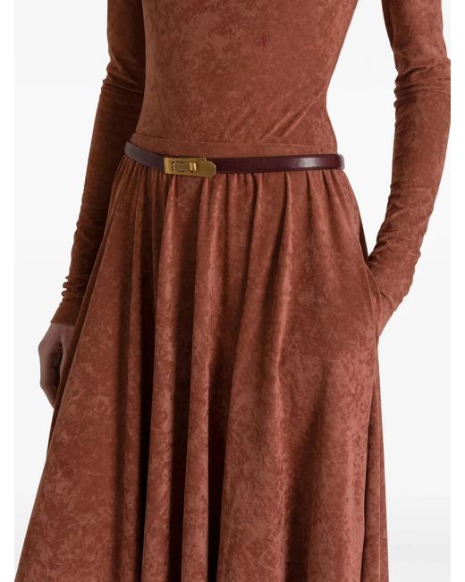 Alberta Ferretti Brown Triacetate Polyester Elastane Skirt