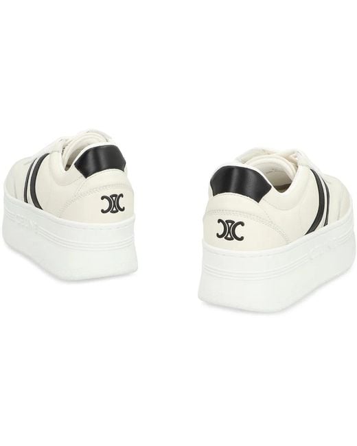 Céline White Sneakers Platform Block