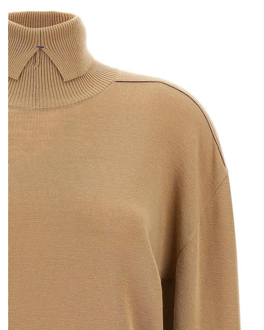 Burberry Natural Turtle-Neck Sweater