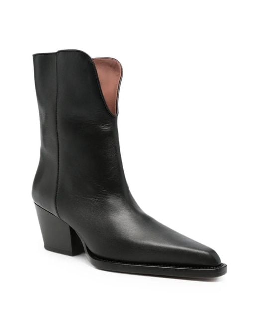 Paris Texas Black "Jane" Midcalf Boot T. 060
