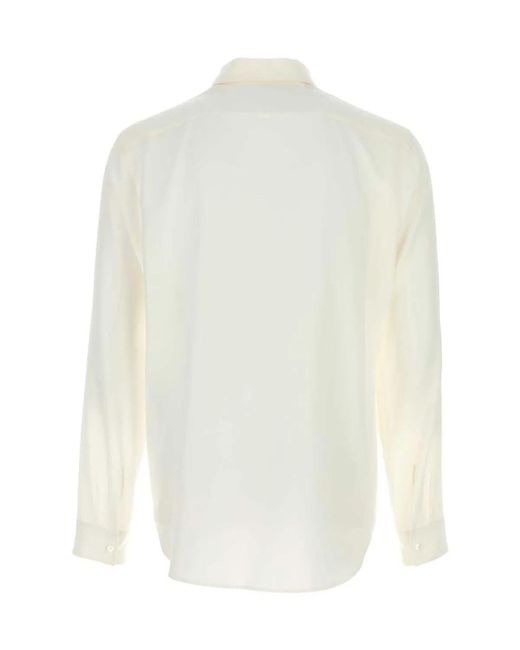 Gucci White Crepe Shirt for men