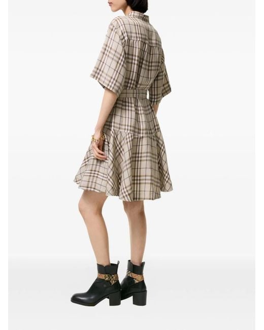 Burberry Natural Linen Blend Short Dress