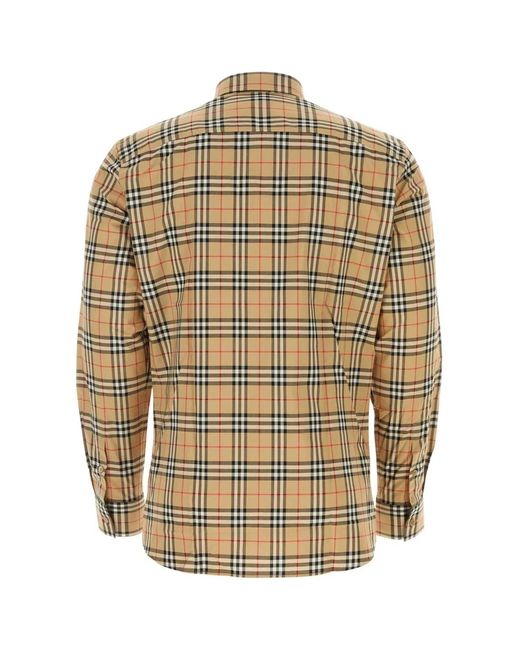 Burberry Multicolor Embroidered Poplin Shirt for men
