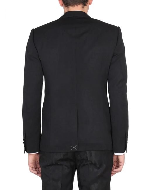 McQueen Black Single-Breasted Suit Jacket for men