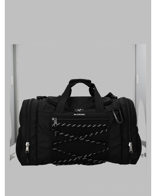 Balenciaga Black Duffel Bag Hike Gym Polyamide Luggage for men