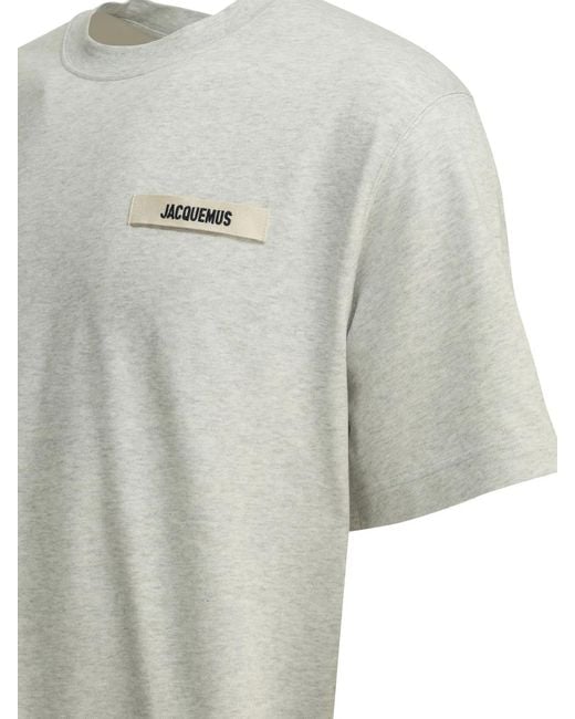 Jacquemus White "Gros Grain" Crew-Neck T-Shirt for men