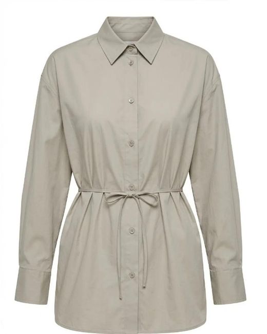 Liu Jo Gray Tie Fastening Shirt