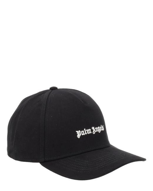 Palm Angels Black Cappello Da Baseball Overlogo for men