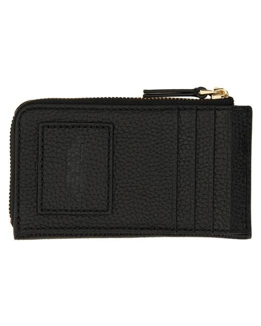 Marc Jacobs Black The Top Zip Multi Wallet Leather