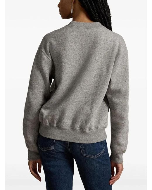 Polo Ralph Lauren Gray Polo Bear Fleece Crewneck