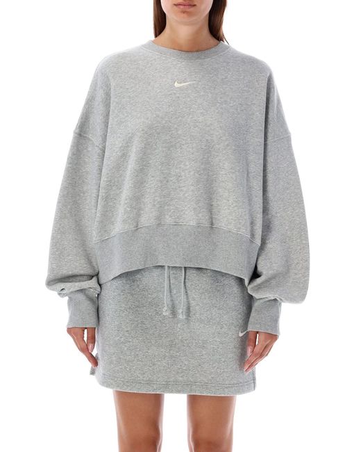 Nike Gray Phoenix Fleece Oversized Sweatshirt