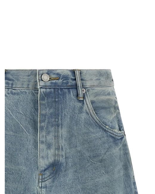 Purple Blue 'P070 Vintage Dust Bowl' Bermuda Shorts for men