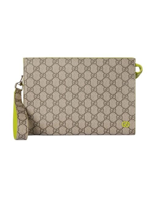 Gucci Natural Gg Supreme Fabric Small Pouch for men